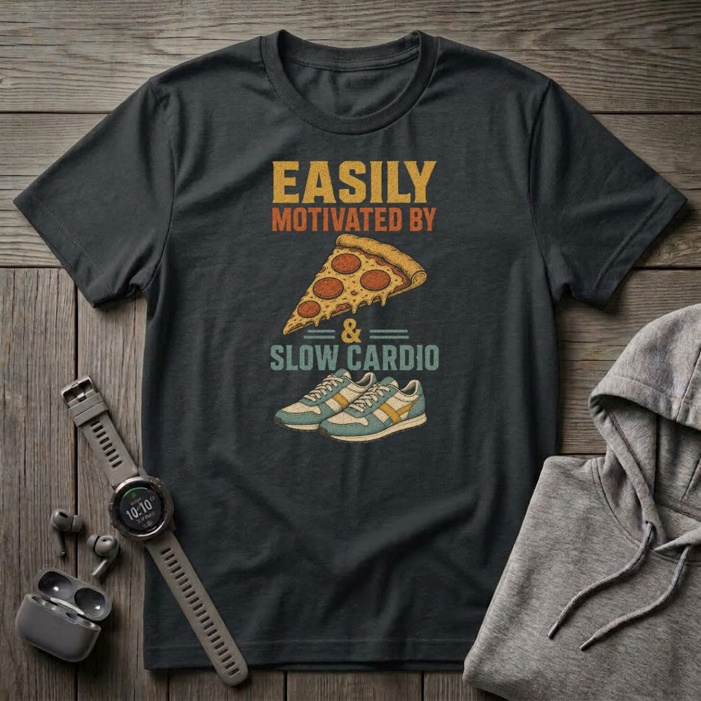 Easily Motivated by Pizza T-Shirt