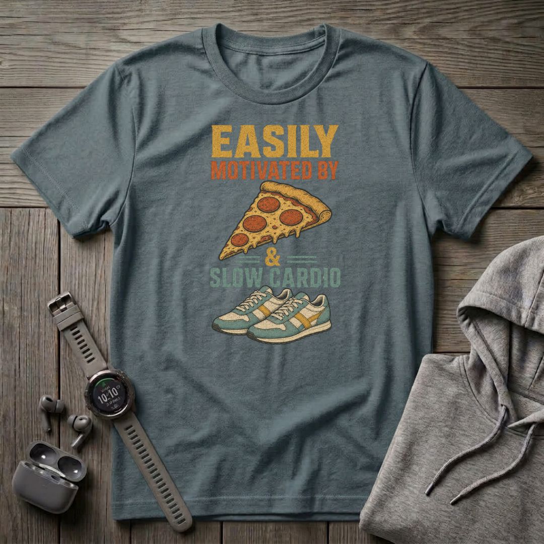 Easily Motivated by Pizza T-Shirt