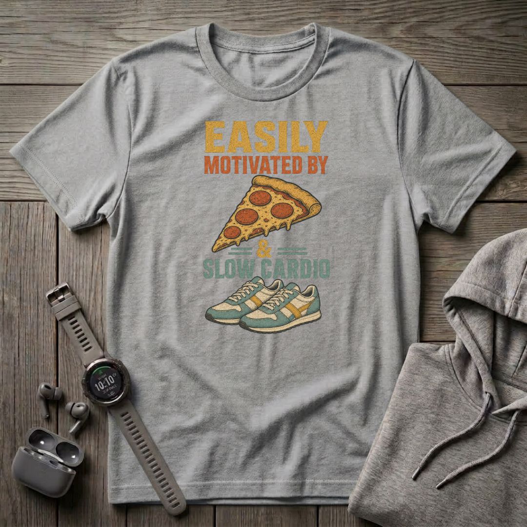 Easily Motivated by Pizza T-Shirt