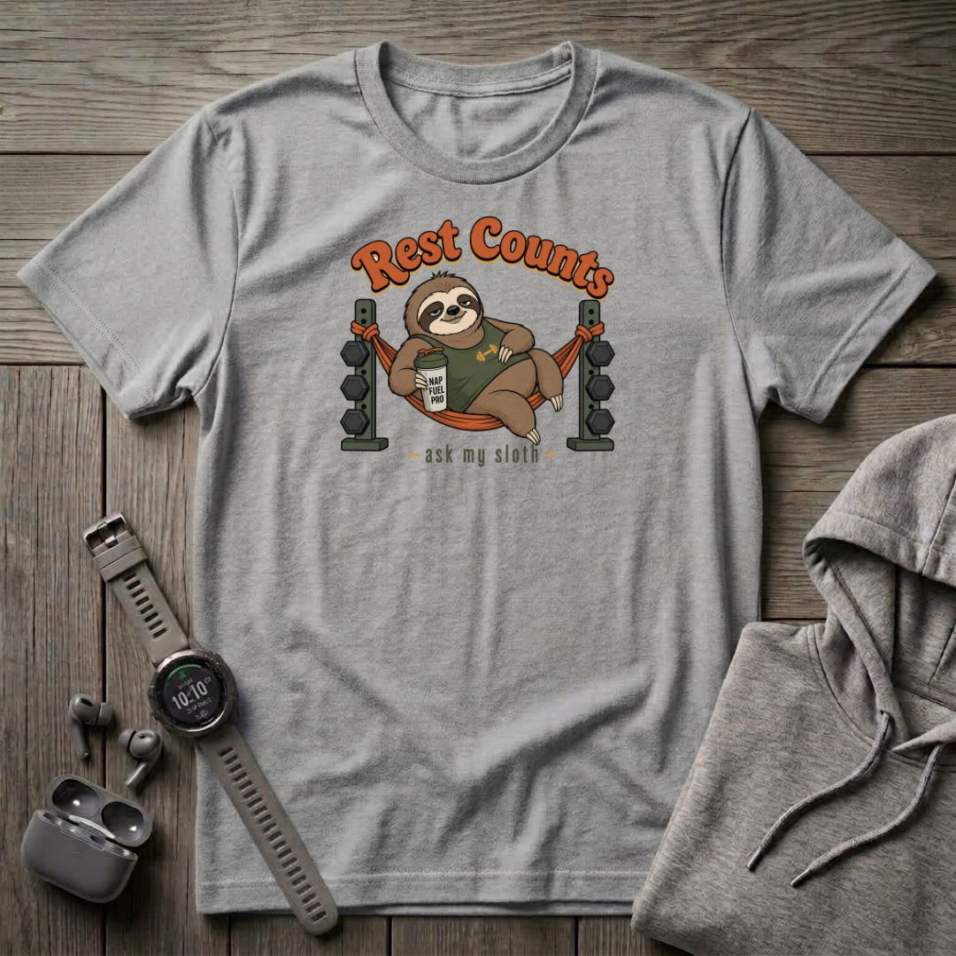 Rest Counts, Ask My Sloth T-Shirt