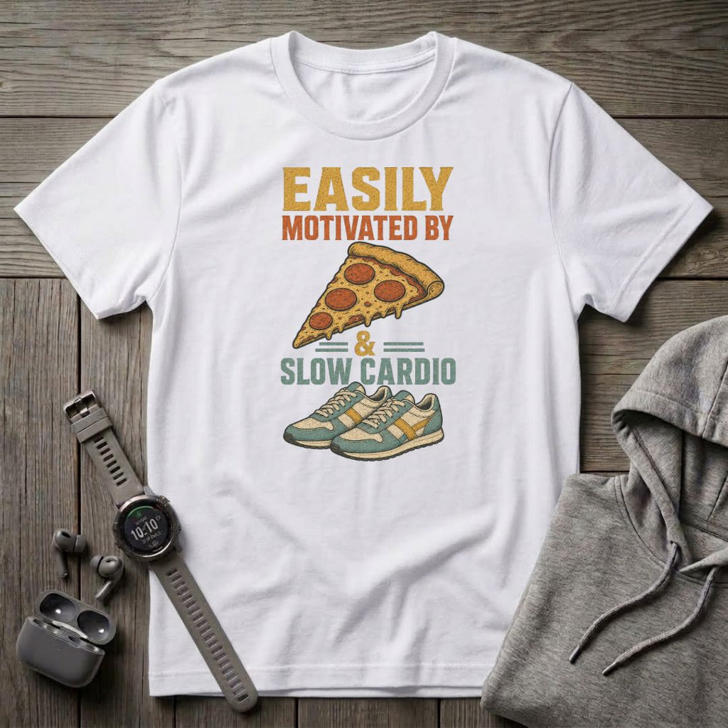 Easily Motivated by Pizza T-Shirt